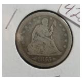 1855 SEATED LIBERTY QUARTER