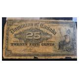 1900 CANADA 25 CENT SHINPLASTER