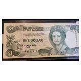 1974 BAHAMAS ONE DOLLAR