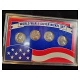 WORLD WAR 2 SILVER NICKEL SET (4 PIECES)