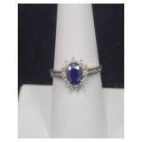 10K WHITE GOLD AND ONYX? RING - SIZE: 8 -