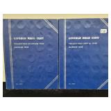 2 LINCOLN CENT PARTIAL BOOKS - 104 COINS
