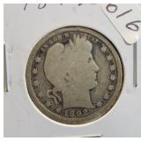 1892 BARBER QUARTER
