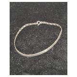 14K WHITE GOLD OMEGA STYLE BRACELET - 1.7 GR
