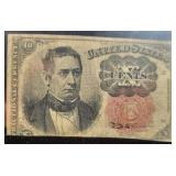 5TH ISSUE FRACTIONAL CURRENCY 10 CENT LONG KEY