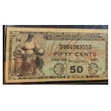 SERIES 481 FIFTY CENT MILITARY PAYMENT