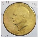 1971 IKE DOLLAR - GOLD-PLATED