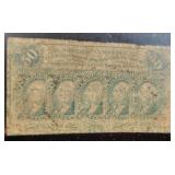 1ST ISSUE FRACTIONAL CURRENCY 50 CENT PLAIN EDGE W