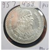 1857 MEXICO SILVER PESO