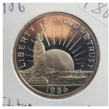 1986 PROOF STATUE OF LIBERTY COMMEMORATIVE