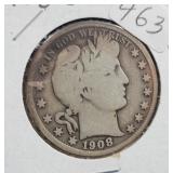 1908-O BARBER HALF DOLLAR