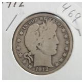 1912 BARBER HALF DOLLAR