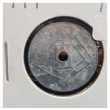 1944 WWII BELGIUM 10 CENTS