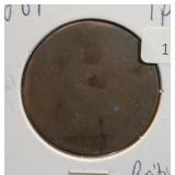 1861 BRITISH 1 PENNY