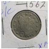 1883 V NICKEL "NO CENTS"