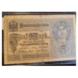 1917 GERMANY 5 MARK