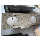 DOUBLE SINK COUNTER TOP WITH SINKS
