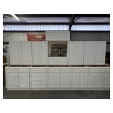 11pc NEWPORT WHITE CABINET SET W/36" UPPERS