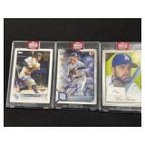 3 "SIGNED" BASEBALL CARDS IN PLASTIC