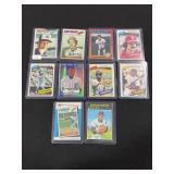 10 "SIGNED" BASEBALL CARDS IN PLASTIC