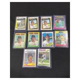 10 "SIGNED" BASEBALL CARDS IN PLASTIC