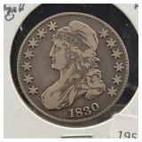 1830 CAPPED BUST HALF DOLLAR