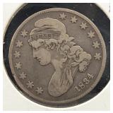 1834 CAPPED BUST HALF DOLLAR