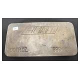 HUNT 100 TROY OZ SILVER BAR - 999+ FINE SILVER