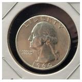 1964-D UNC WASHINGTON QUARTER