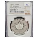 2021 CANADA SILVER $5 COIN - ARBOREAL EMBLEM -
