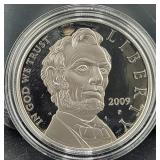 ABRAHAM LINCOLN 2009 PROOF SILVER DOLLAR