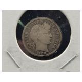 1908 BARBER DIME