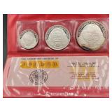 KINGDOM OF JORDAN 3 SILVER COIN SET