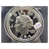 LIBERTY "50 DOLLARS" 5 OZ SILVER ROUND