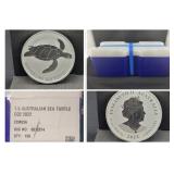 (150) 1.5 OZ AUSTRALIAN SEA TURTLE SILVER ROUNDS -