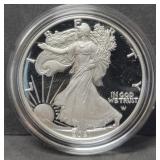 2021-W PROOF SILVER EAGLE W/BOX AND COA