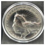 2019 AMERICAN LIBERTY HIGH RELIEF SILVER METAL