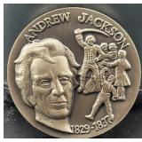 ANDREW JACKSON COMMEMORATIVE STERLING SILVER ROUND