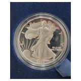 2024-W PROOF SILVER EAGLE W/ BOX & COA.