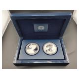 AMERICAN EAGLE SAN FRANCISCO 2 COIN SILVER PROOF