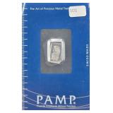 PAMP 1 GRAM PLATINUM INGOT - 999.5 - SUISSE