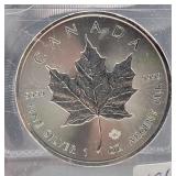 2016 CANADIAN SILVER MAPLE LEAF 1 OZ ROUND