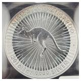 AUSTRAILIAN KANGAROO 2016 1 OZ SILVER ROUND
