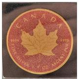 2024 CANADA 1 OZ SILVER ROUND WITH RUBY DUST