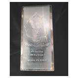 SCOTTSDALE 100 TROY OZ. 999 FNE SILVER BAR -