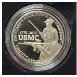 2025 U.S MARINE CORPS 250TH ANN. PROOF CLAD HALF