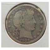 1907-D BARBER HALF DOLLAR