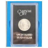 1885-CC GSA MORGAN SILVER DOLLAR - BOX AND COA