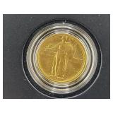 2016 GOLD STANDING LIBERTY 1/4 DOLLAR
