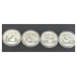 (4) CHINA PANDA 30 GM SILVER ROUNDS
